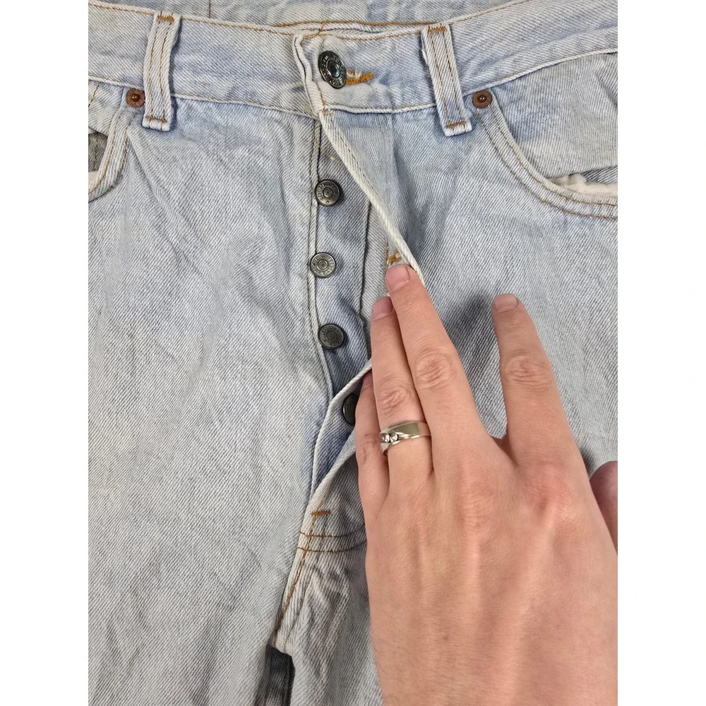 Vintage Levi's 501 Button Fly Jeans Mens 36x32 Fit 34x31 Blue Made In USA 80s